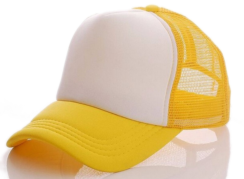 

Klasyczna Czapka Z Daszkiem Siatka Trucker Żółta