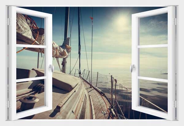 

Fototapeta 3D Okno Jachty Statki Ocean Widok Jacht