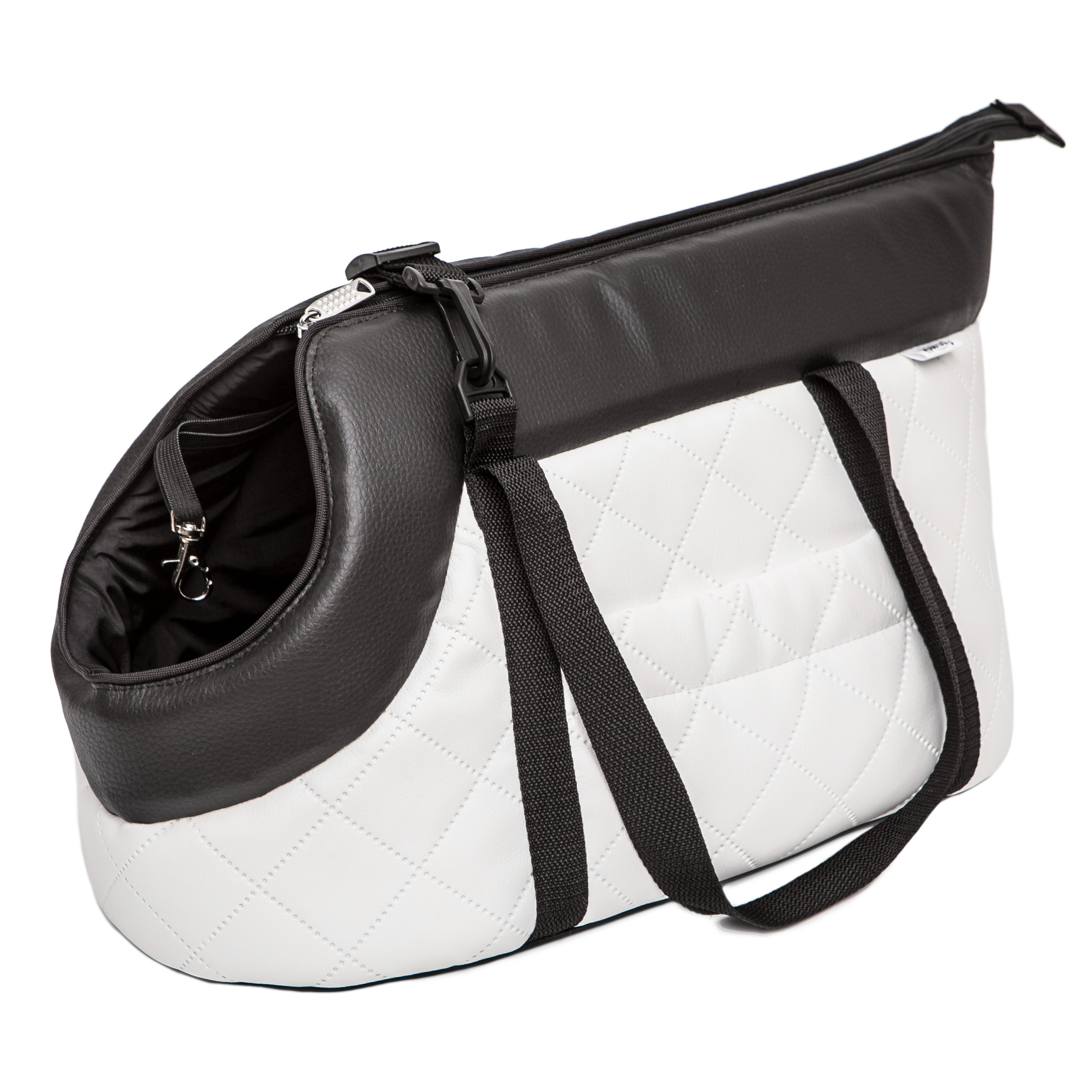 Přepravka pro psa z eko kůže Přepravní taška pro psa Střední 43x25x27