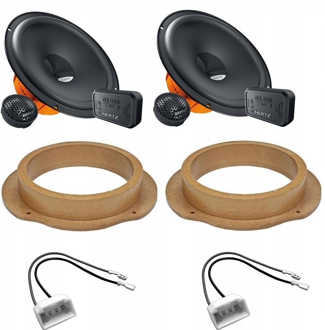 Hertz Dsk 165.3 Reproduktory 16,5 cm dištančné prvky Ford Focus C-max Fiesta (predné)