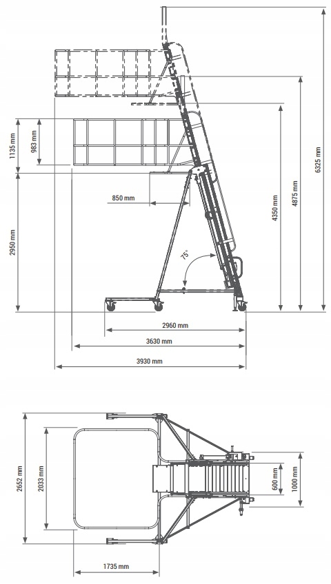 PODEST RUCHOMY DO CYSTERN RS 300F Kod producenta RS 300F