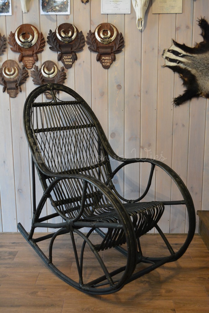 FOTEL BUJANY Z WIKLINY 'LORD' KOLOR WENGE WIKLINA Marka inna