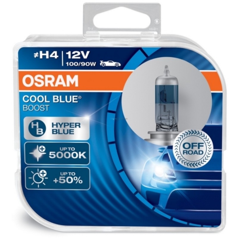 

Osram H4 5000K Boost Cool Blue Hyper +50% Xenon