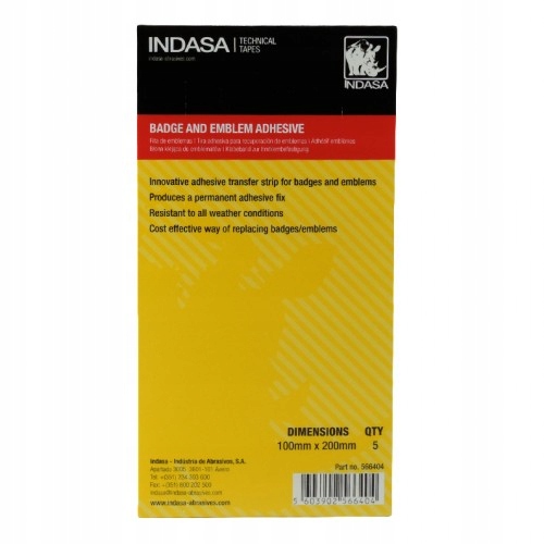 

Indasa Błona Klejąca Do Emblematów 100mm x 200mm