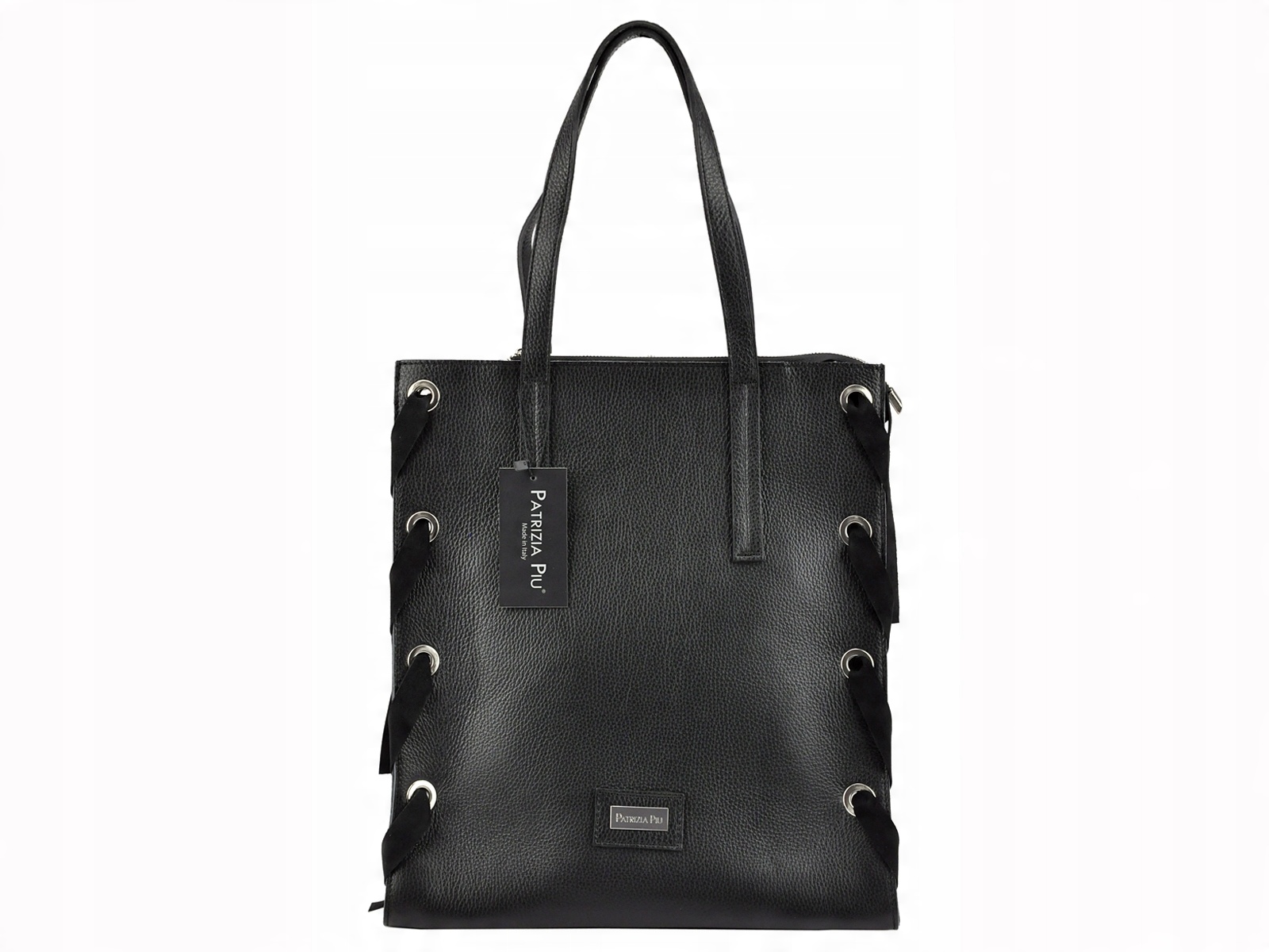 

Torebka Damska Shopper Worek A4 Skóra Czarna New
