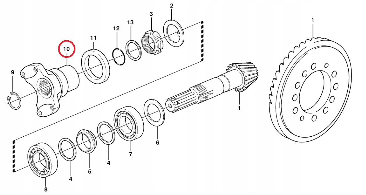FLANSZA MOSTU TYŁ CASE 580N EP, 570N EP 84197604 Numer katalogowy części 84197604