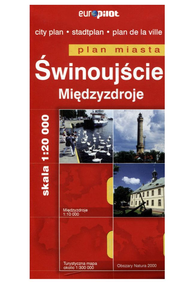 ŚWINOUJŚCIE MIĘDZYZDROJE PLÁN MESTA TURISTICKÁ MAPA EURO PILOT