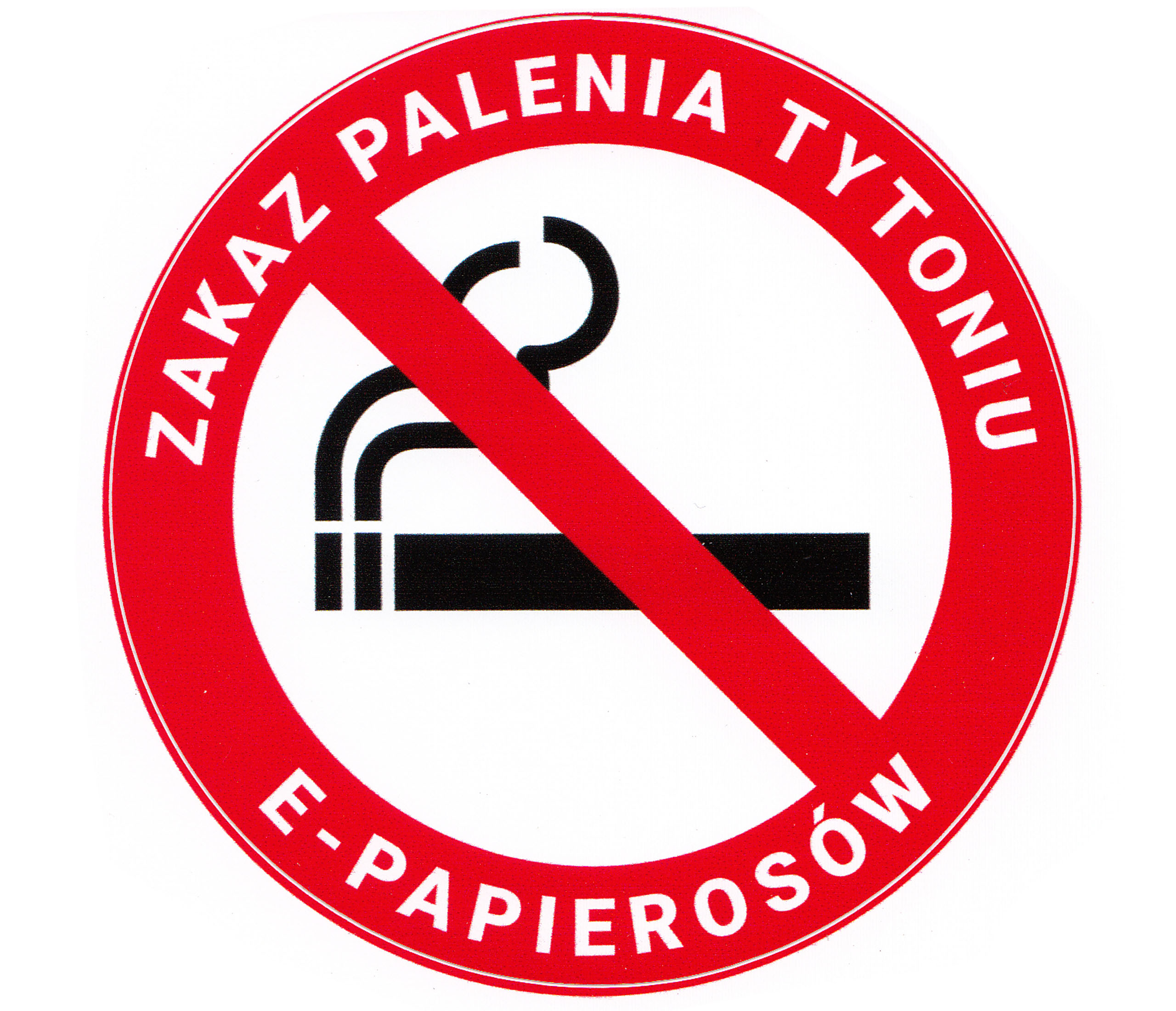 

Naklejka Zakaz Palenia Tytoniu E-papierosów 11cm