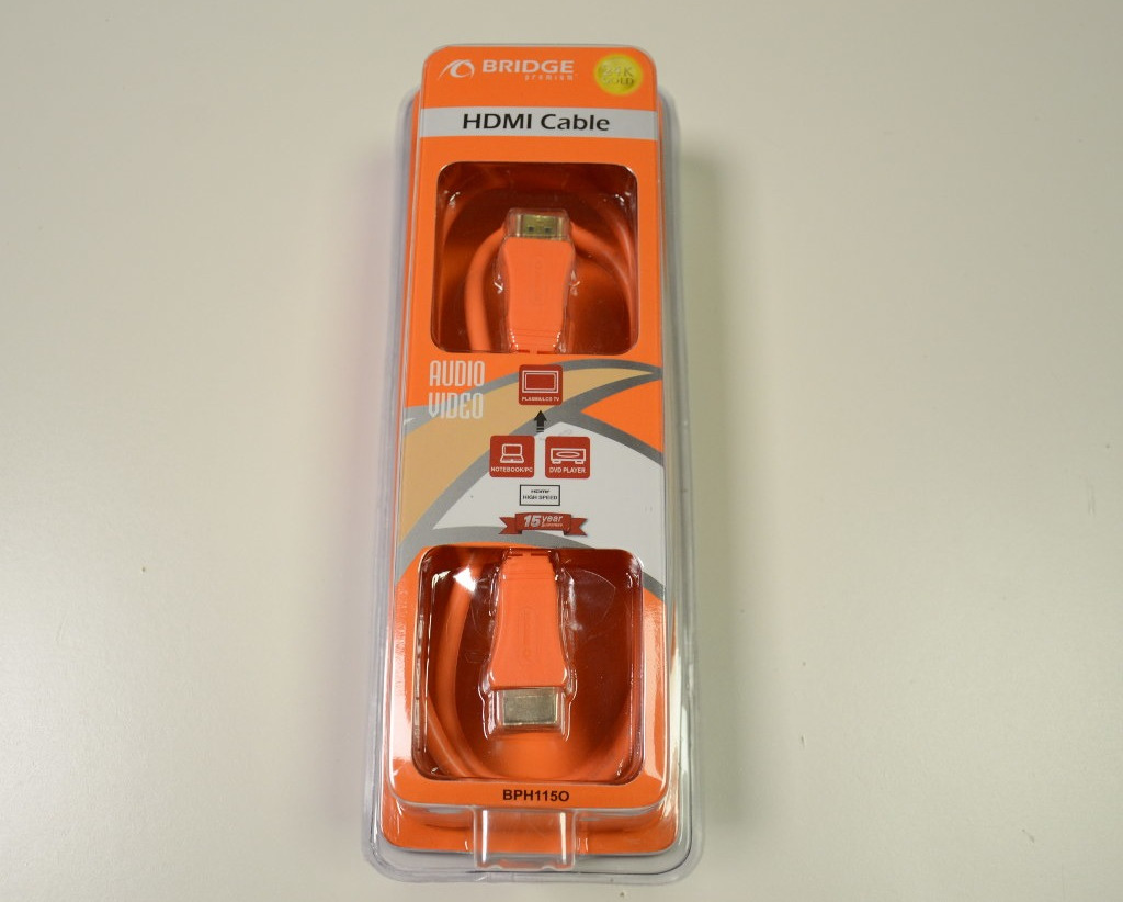 KABEL PRZEWÓD HDMI PREMIUM FULL HD 1.5m ORANGE Złącza HDMI - HDMI