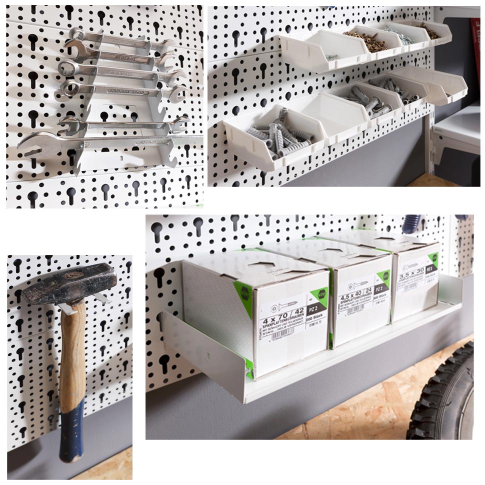 PŁYTA PERFOROWANA TABLICA NARZĘDZIOWA BIAŁA 80X20 Kod producenta 4860012