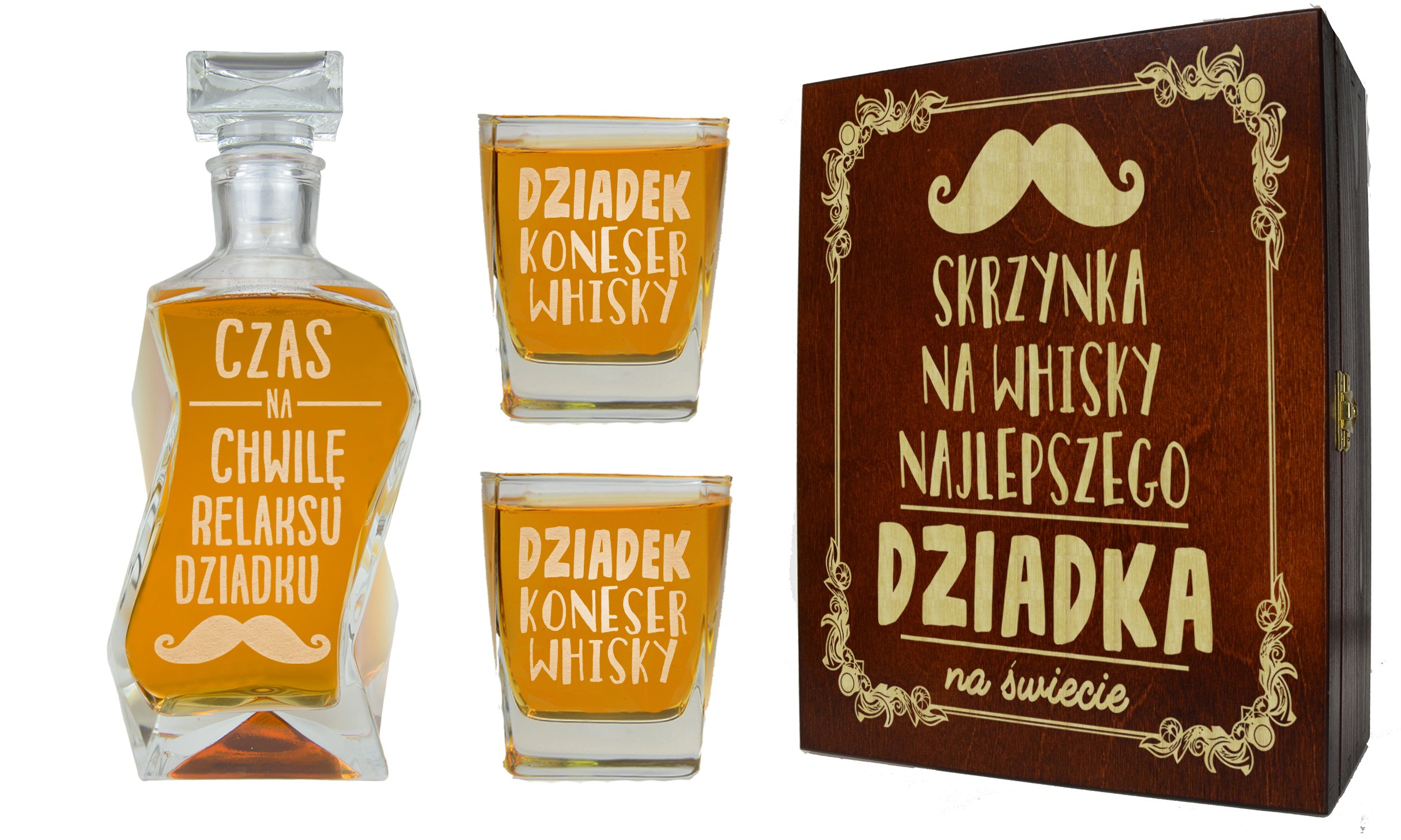 

Komplet Dla Dziadka Karafka + Pudełko Z Grawerem