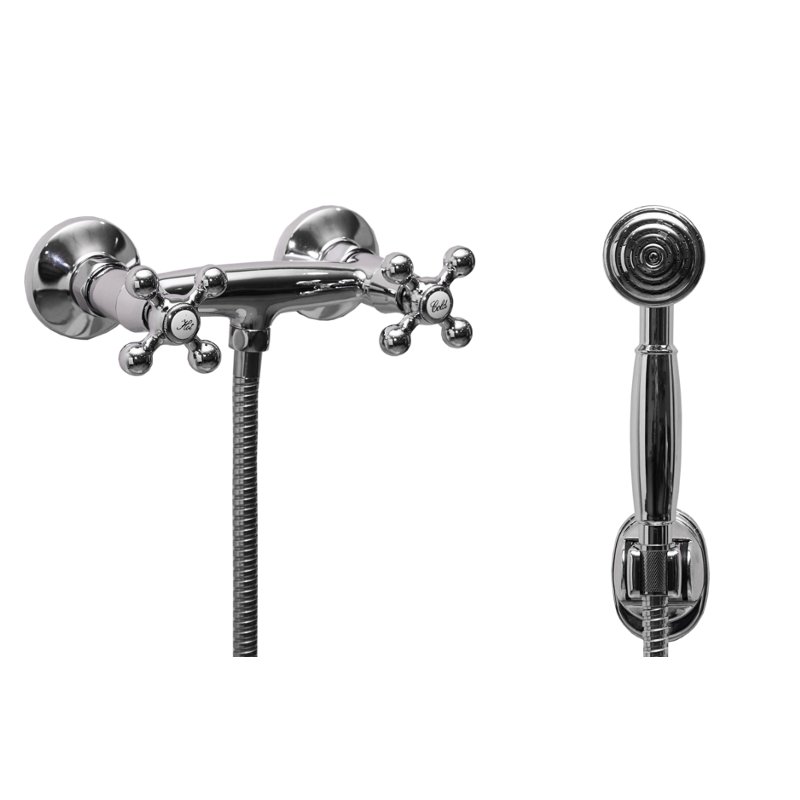 Sprchová nástěnná baterie Retro se sluchátkem Sea Horse BJA906