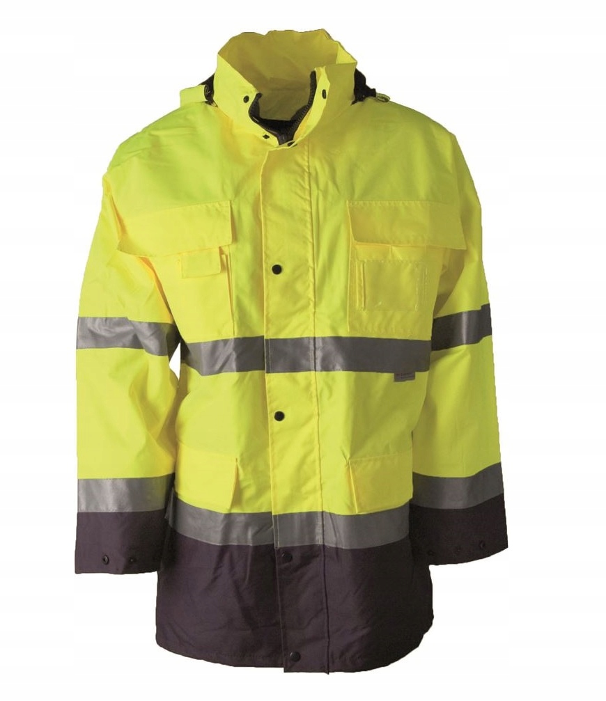 Výstražná a reflexní zateplená bunda žlutá, velikost M