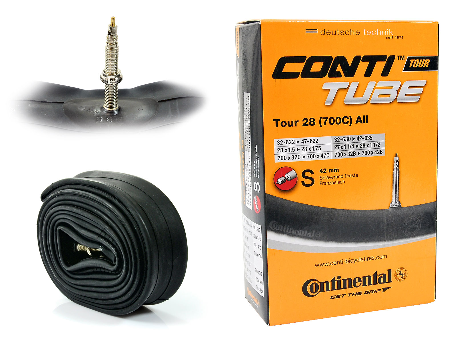 

Dętka Tour Continental 28'' x 1,25'' -1,75''presta