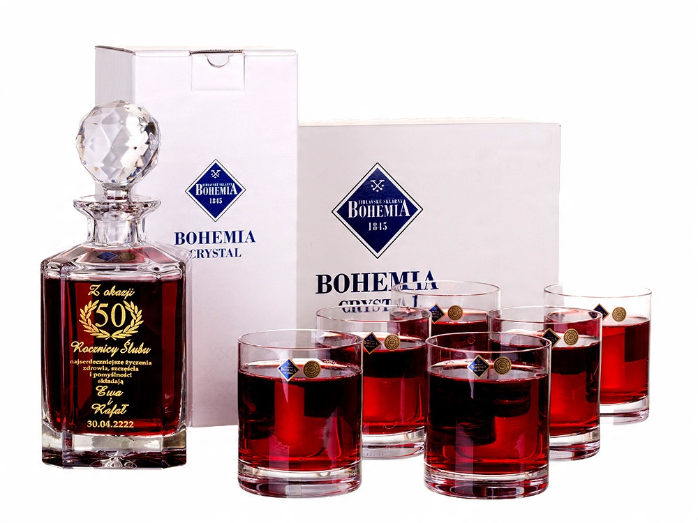 

Karafka Bohemia Fiona +6sz Prezent Jubileusz 50 Ss