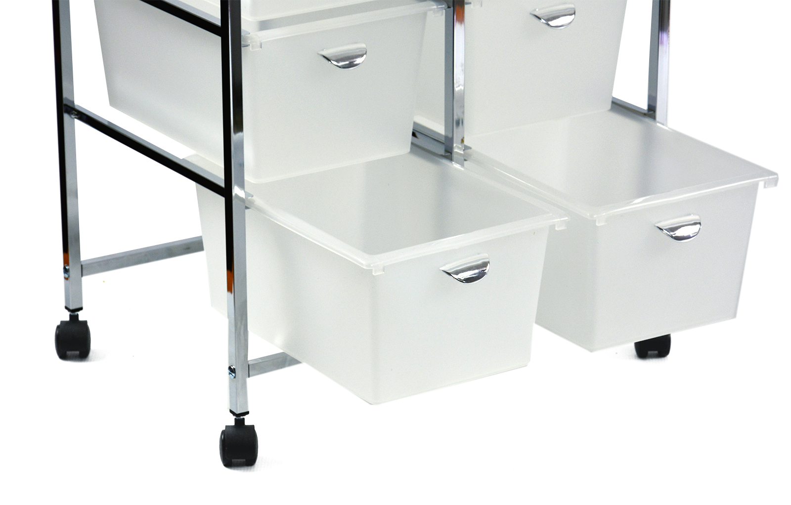 REGAŁ SZAFKA ŁAZIENKOWA NA KÓŁKACH Z 10 SZUFLADAMI Kolor mebla Metal