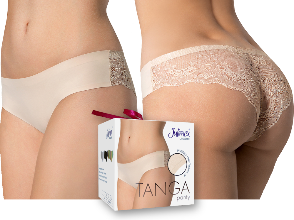

Tanga majtki damkie Bezszwowe koronka Julimex r M