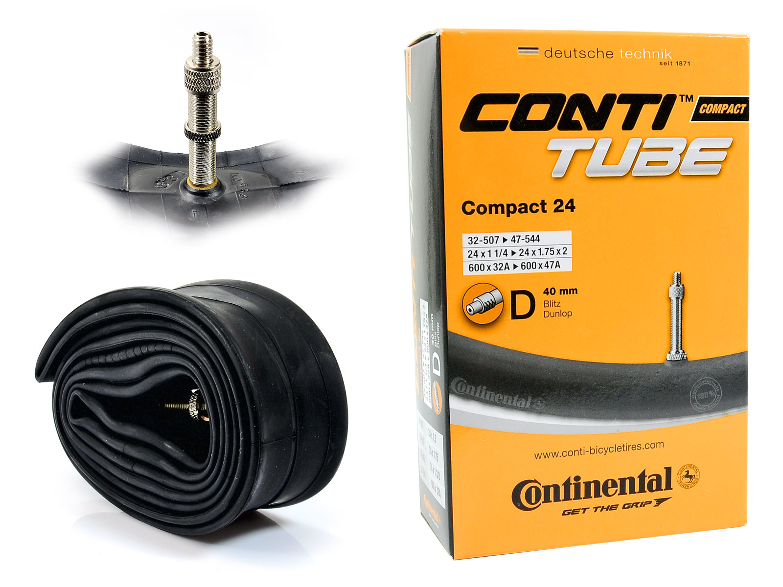 Dętka Continental Compact 24 z wentylem Dunlop