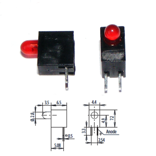 

Dioda Led 3mm czerwona dyfuzyjna w obudowie x10