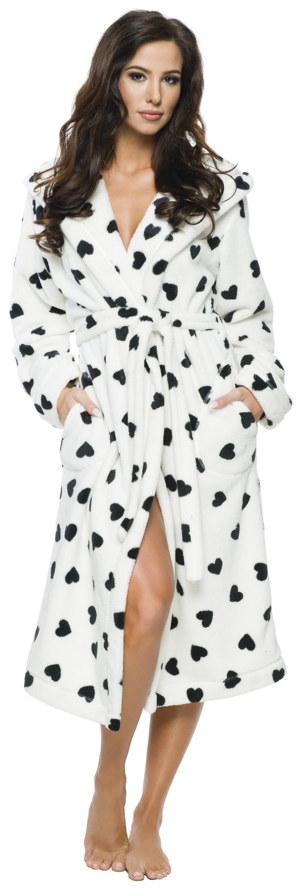 SERCA DŁUGI PUCHOWY DAMSKI SZLAFROK PODOMKA XL Marka L&L