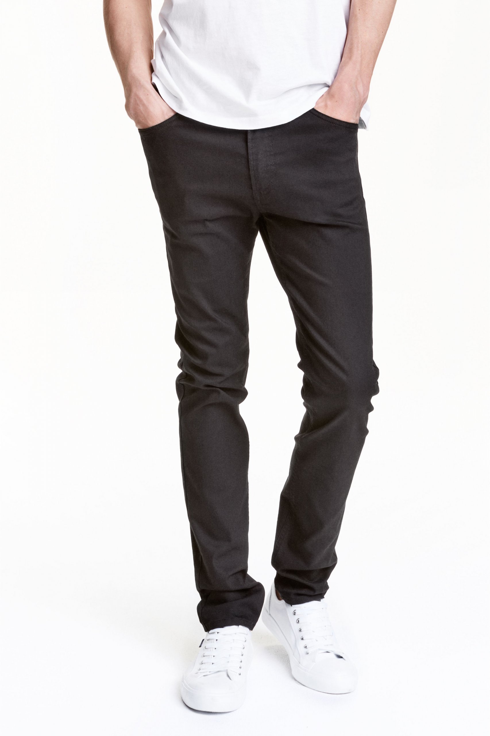 

H&m - nowe spodnie Slim Fit czerń W36 L32 Reg