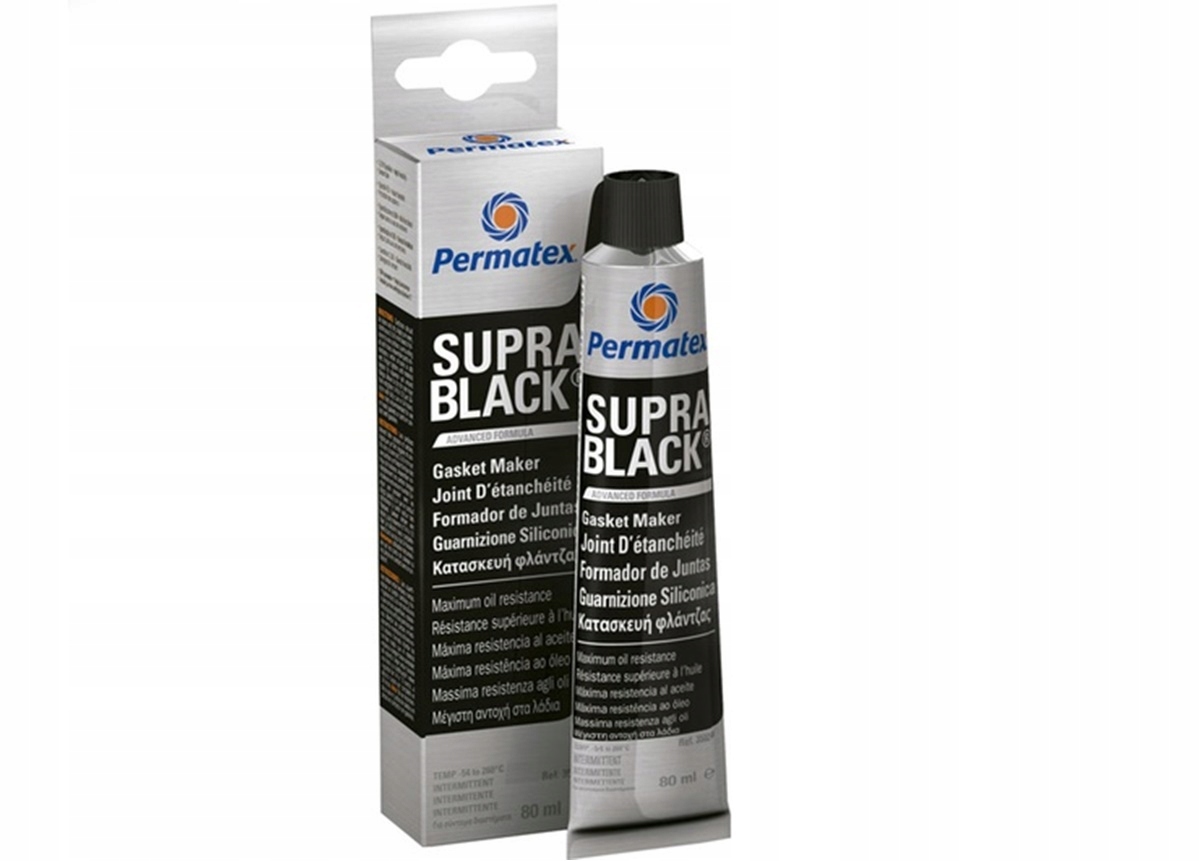 Uszczelniacz Silikonowy Permatex Supra Black Czarny 80ml