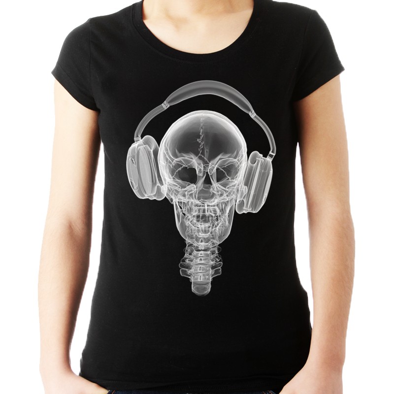 

Koszulka z czaszką x-ray dj bluzka damska Hq XL