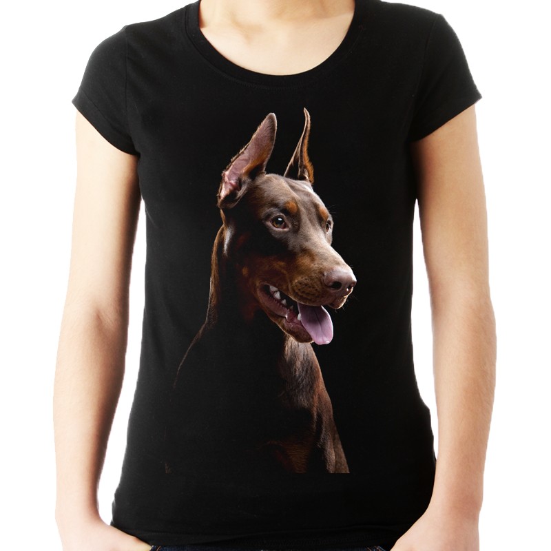 

Koszulka z dobermanem psem pies doberman bluzka -M