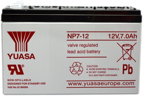 

Yuasa NP7-12 7AH 12V Agm Japan Np 7-12