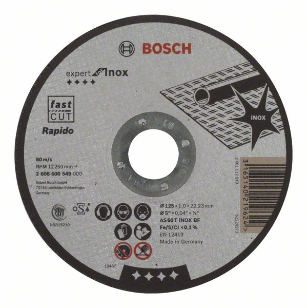 

Ściernica Do Cięcia 125x1 Inox Bosch Rapido