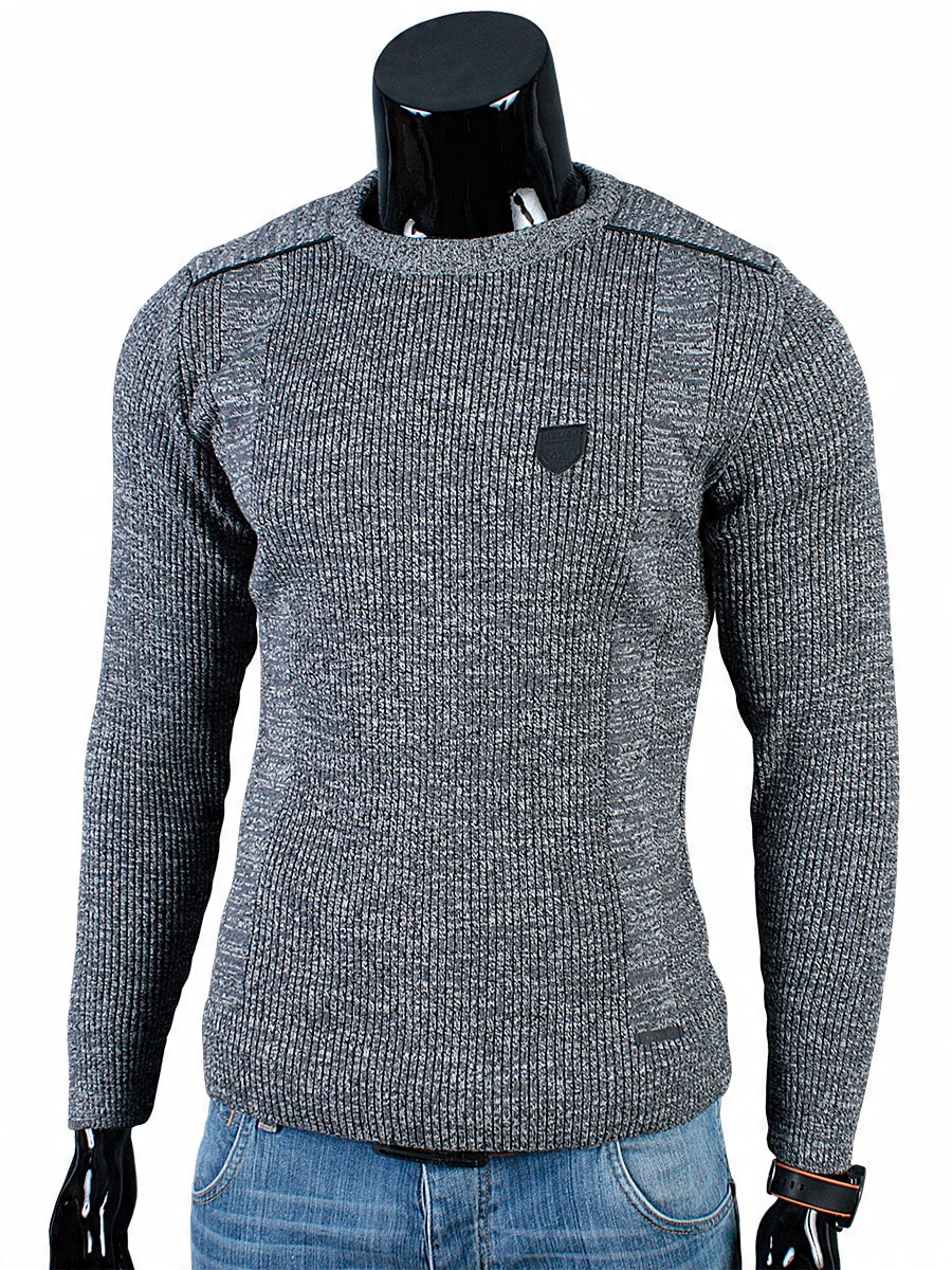 

Produkt_pl_sweter Półgolf Łaty N81 Grafit__M