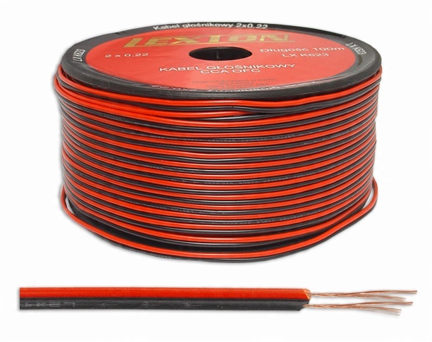 

Przewód głośnikowy 2x1.00mm2 kabel Cca