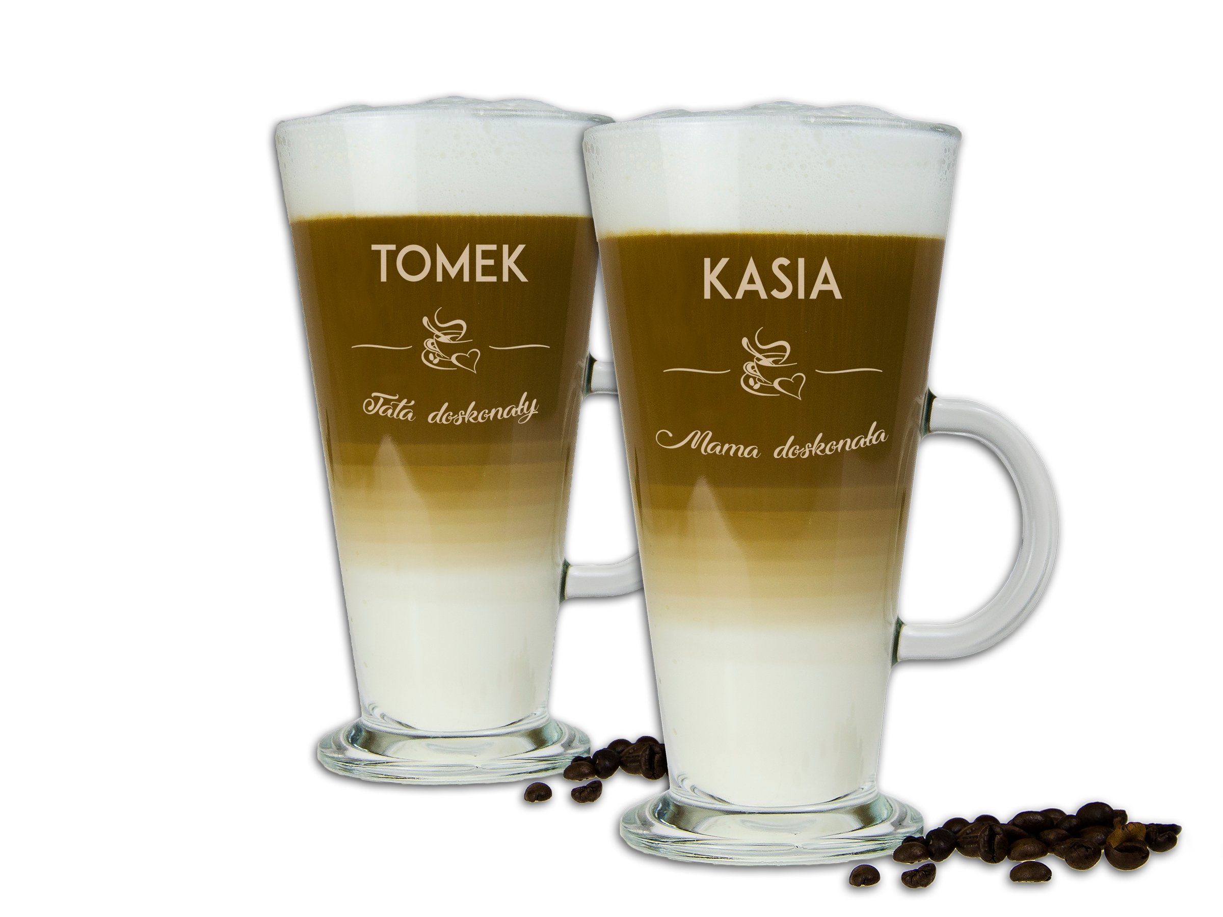 

Szklanki Latte Prezent Dla Rodziców Grawer Z 2szt