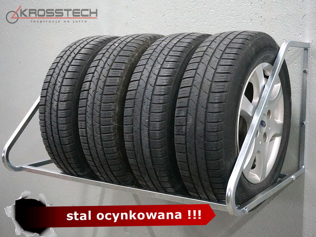 WIESZAK POLKA REGAL NA OPONY KOLA MAX 4 OCYNK Material metal