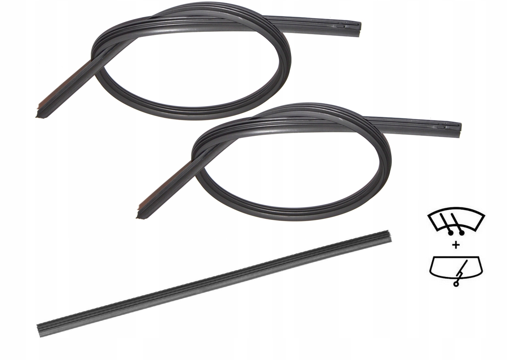 

3x Gumy Gumki Wycieraczek Hybrydowych Toyota Verso