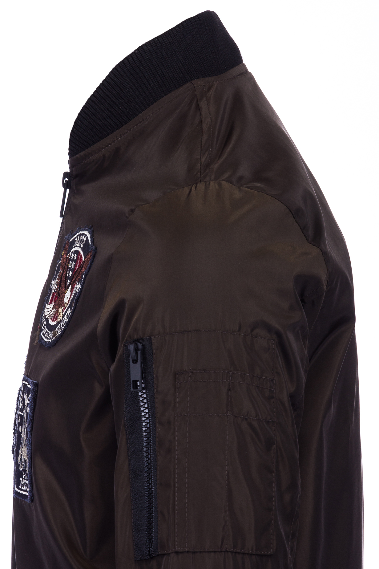 KURTKA MĘSKA WIATRÓWKA BOMBER NASZYWKI KHAKI: XXL Marka inna