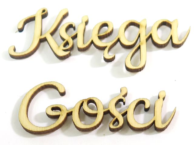 

Decoupage Sklejka Napis Dekor 'Księga Gości' RD86