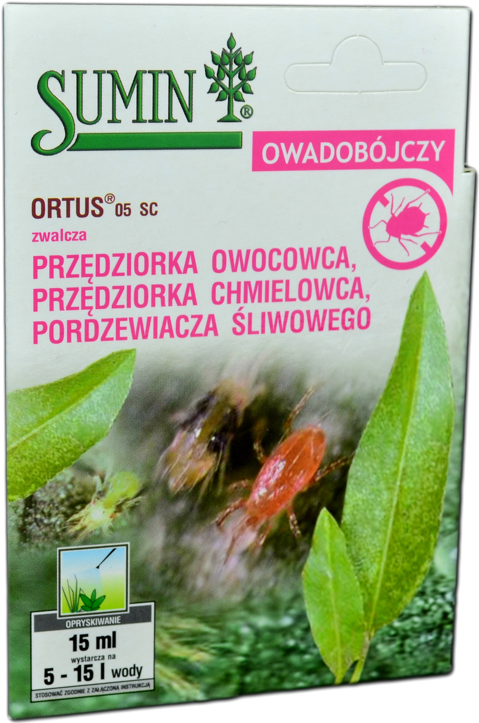 

Sumin Ortus 15 oprysk na przędziorki Iglaki Róże