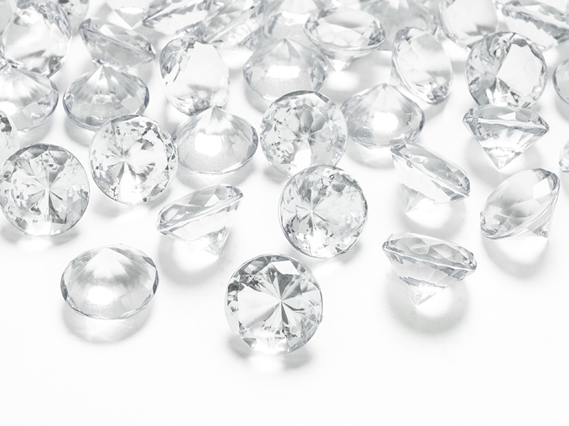 

Diamentowe Konfetti Komunia Ślub 20 mm 10 szt.