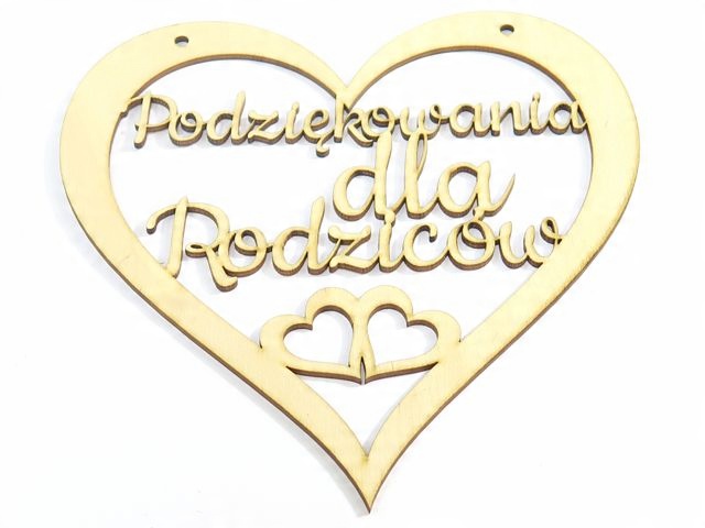 

Zawieszka Serce 'Podziękowania dla Rodziców' RD64
