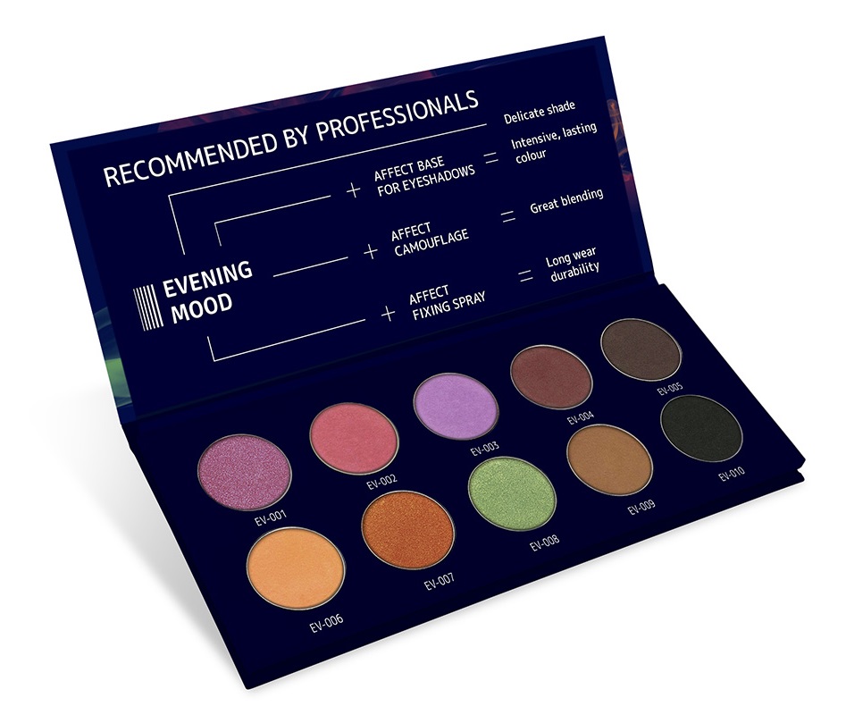 10 теней. Affect тени. Масляные тени для век. Eyeshadow Palette 10 оттенков. Тени affect свотчи