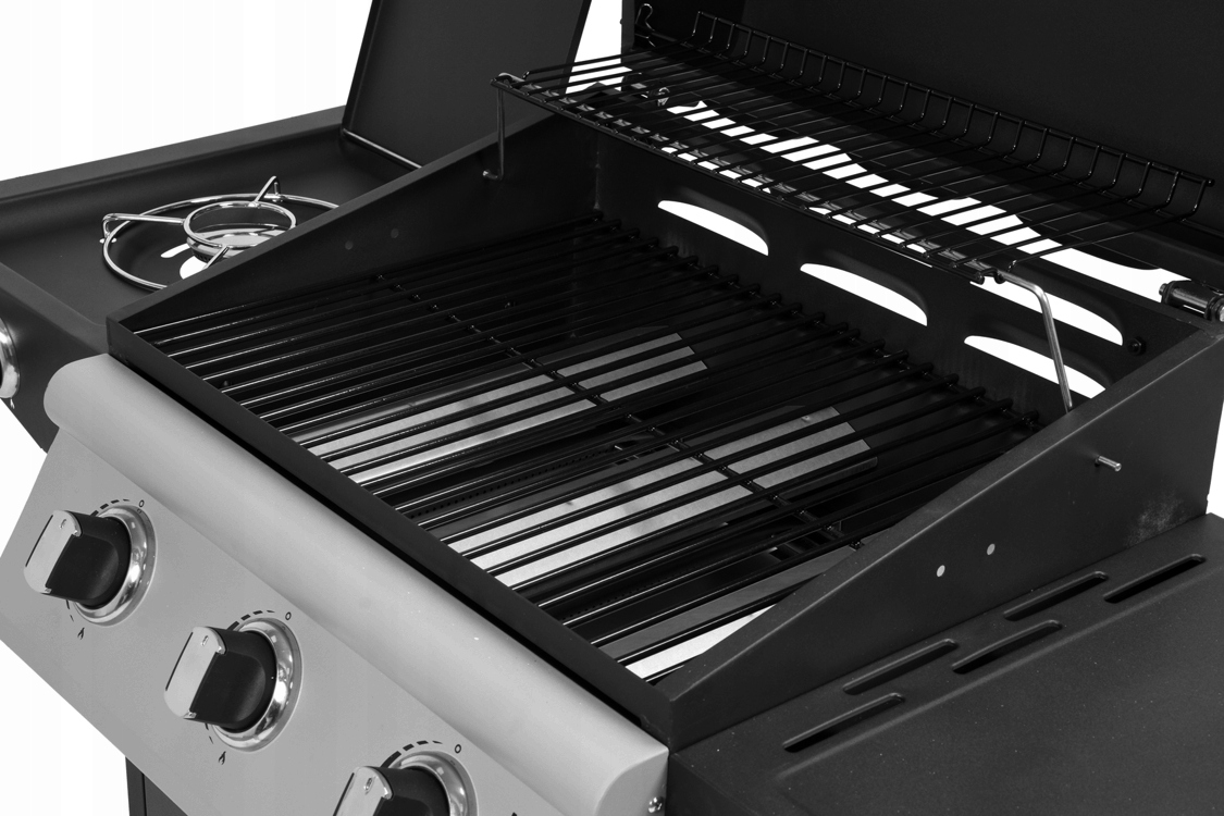 GRILL OGRODOWY GAZOWY Z SZAFKĄ I PALNIKIEM BOCZNYM Waga produktu z opakowaniem jednostkowym 28 kg