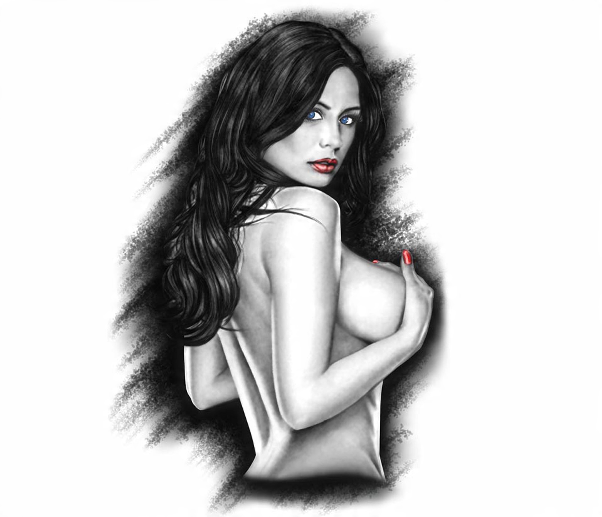 

Naklejka Rebecca Sexy Girl Naga Dziewczyna Mała Uv