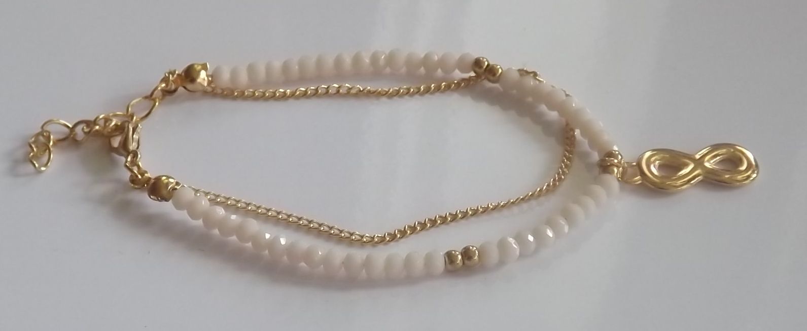 BRANSOLETKA NIESKOŃCZONOŚĆ BIAŁA / 04499 Marka inna