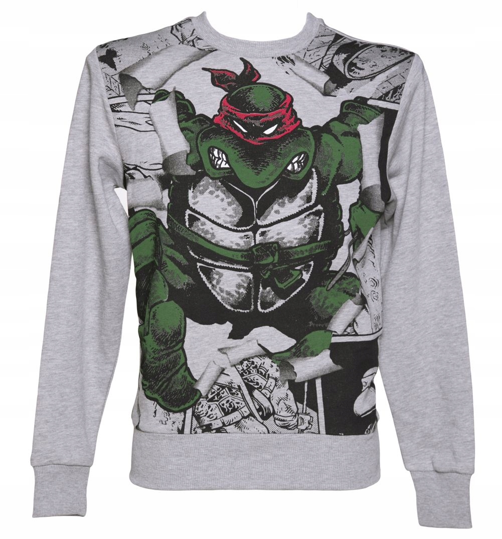 

Q972 Nowa Męska Bawełniana Bluza Żółwie Ninja L