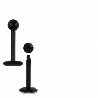 

Akrylowy labret z kulką Uv 6 mm czarny