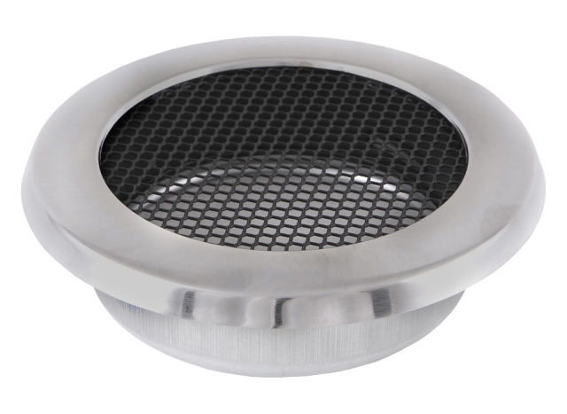 Kruhová mřížka fi 160, chromovaný broušený matný povrch