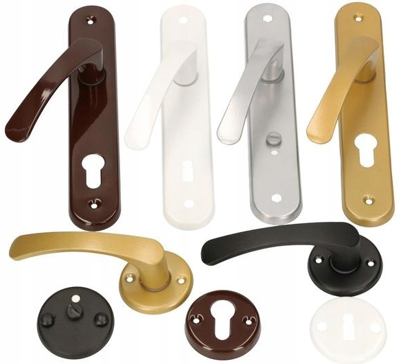 KLAMKA DRZWIOWA DRZWI + ROZETA WKŁAD BRĄZOWA Kod producenta F0H98