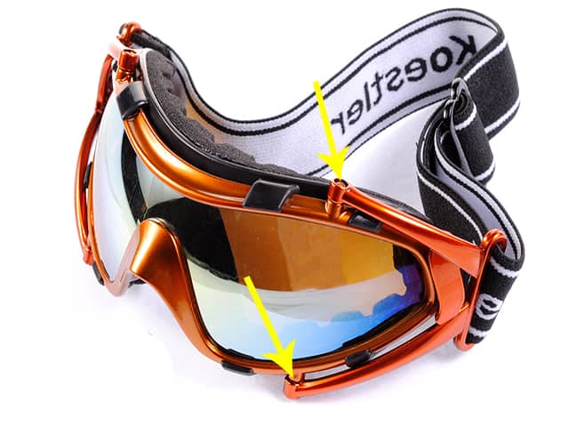 ODCHYLANE GOGLE NARCIARSKIE SNOWBOARD+ETUI - 04 Kolor soczewek bezbarwne