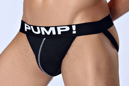 

Pump Jockstrap Majtki L Czarny Siatka